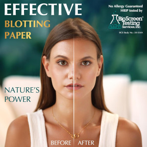 Natural Blotting Papers for Oily Skin - 1 pack/100 sheets - Oil Removing Sheets with Green Tea Fragrance. Photo 2